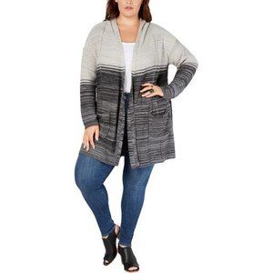 Gray Plus Open-Front Cardigan by Style Co.